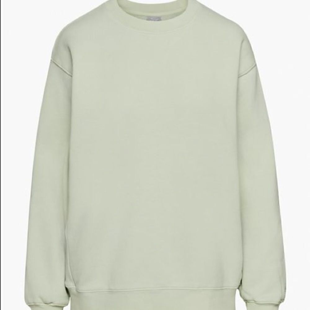 TNA Brushed Green Cozy Fleece Boyfriend Crewneck